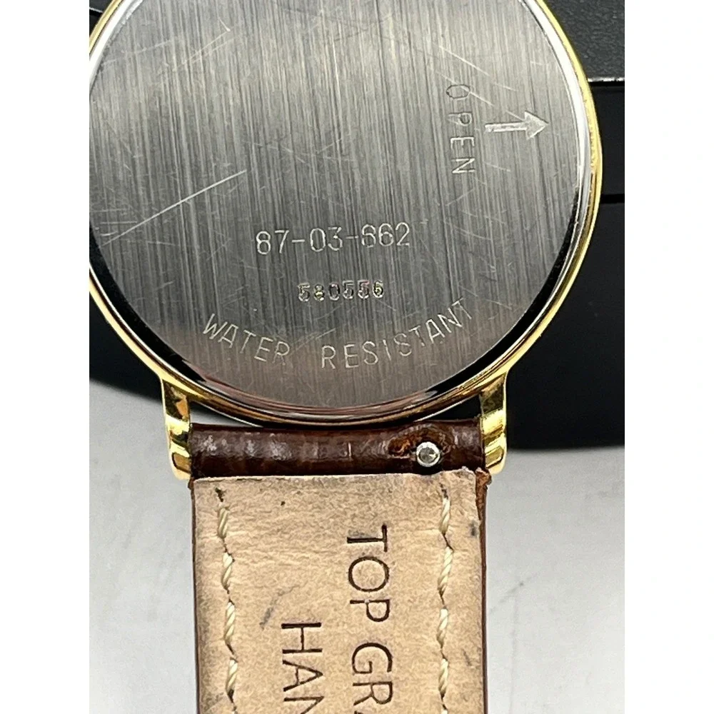 Movado Vintage Triple Calendar Moonphase Quartz Watch 87-03-662 Swiss Made 34mn